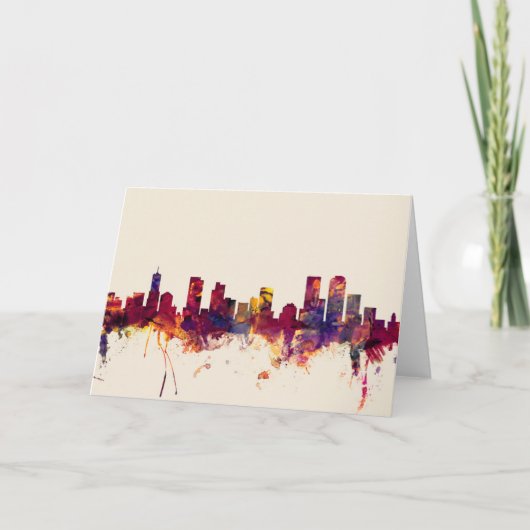 Denver Colorado Skyline Karte (Vorderseite)