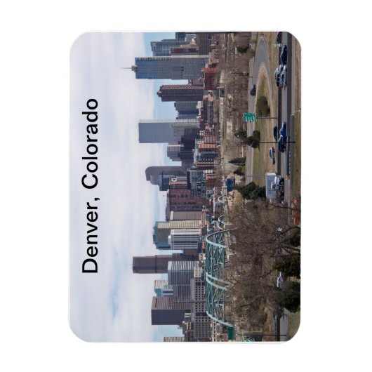 Denver, Colorado Skyline Magnet (Vertikal)