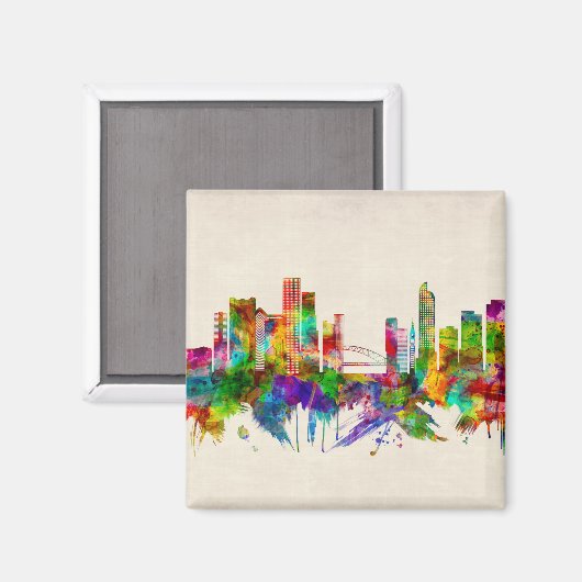 Denver Colorado Skyline Magnet (Vorderseite/Rückseite)