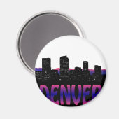 Denver Colorado Skyline Magnet (Vorderseite/Rückseite)