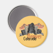 Denver Colorado-Skyline-Magnet Magnet (Vorderseite/Rückseite)