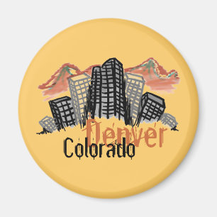 Denver Colorado-Skyline-Magnet Magnet