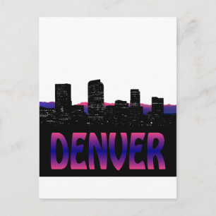 Denver Colorado Skyline Postkarte