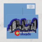 Denver Colorado Skyline Postkarte (Vorne/Hinten)