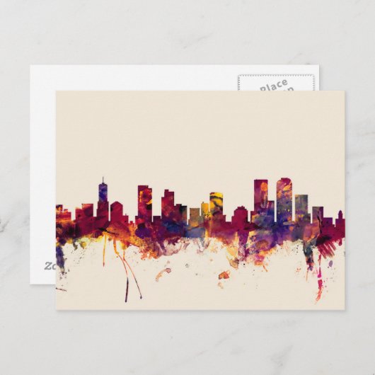 Denver Colorado Skyline Postkarte (Vorne/Hinten)