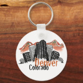 Denver Colorado Skyline Schlüsselanhänger (Vorderseite)