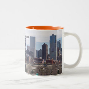Denver, Colorado Skyline-Tasse Zweifarbige Tasse