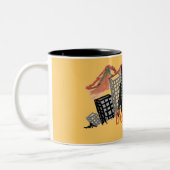 Denver Colorado Skyline-Tasse Zweifarbige Tasse (Links)