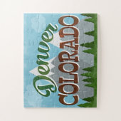 Denver Colorado Snowy Mountains Puzzle (Vertikal)
