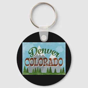 Denver Colorado Snowy Mountains Schlüsselanhänger