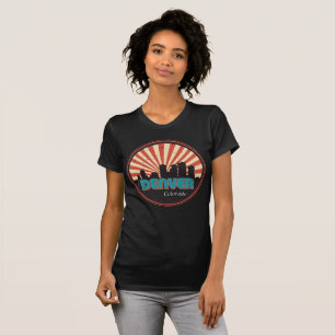 Denver Colorado Staat Skyline Retro Vintag T-Shirt