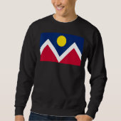 Denver Colorado Stadt Flaggengeschichte Sweatshirt (Vorderseite)