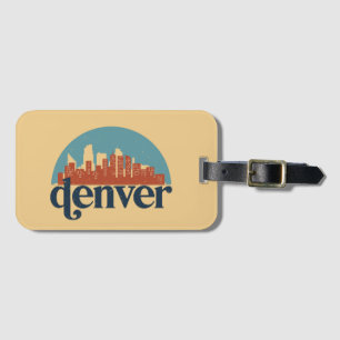 Denver Colorado Stadt Skyline Vintage Stadtansicht Gepäckanhänger