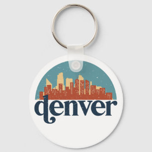 Denver Colorado Stadt Skyline Vintage Stadtansicht Schlüsselanhänger