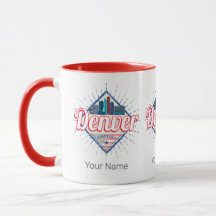 Denver Colorado United Staaten Skyline Vintag USA
