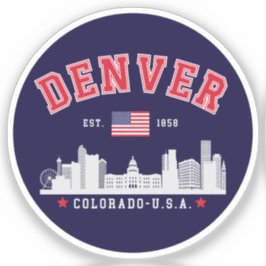 Denver Colorado Urban Skyline City Aufkleber