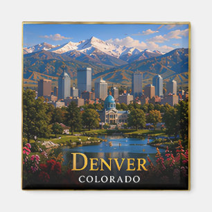 Denver Colorado USA Rocky Mountain Gateway Reise Magnet