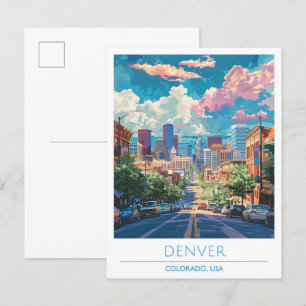Denver Colorado USA Vintage Travel Postkarte