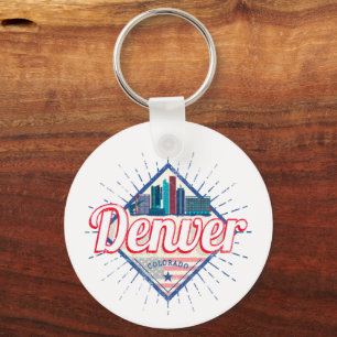 Denver Colorado Vereinigte Staaten Skyline Vintage Schlüsselanhänger