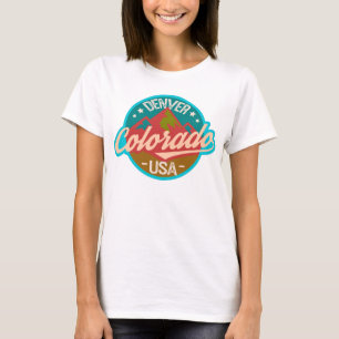 Denver Colorado Vintage-Abzeichen Reise T-Shirt