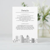 Denver, Colorado Wedding | Gästedaten Einladung (Stehend Vorderseite)