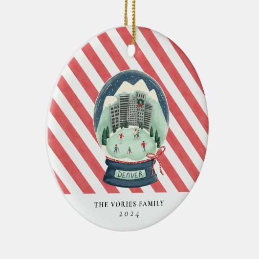 Denver Colorado Weihnachtsschneekuchen Ornament (Rechts)