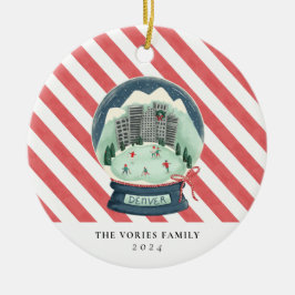 Denver Colorado Weihnachtsschneekuchen Ornament