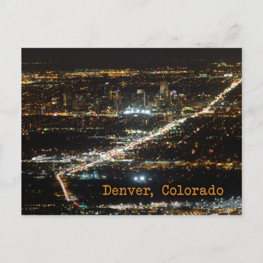 Denver Colorado zur Nachtpostkarte Postkarte (Vorderseite)