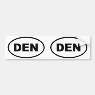Denver DEN Oval Autoaufkleber