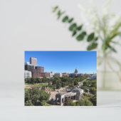 Denver Downtown Skyline View Capitol Building Postkarte (Stehend Vorderseite)