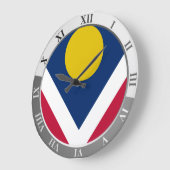 Denver flag Large Clock Große Wanduhr (Winkel)