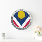Denver flag Large Clock Große Wanduhr (Zuhause)