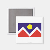 Denver Flag Magnet (Vorderseite/Rückseite)