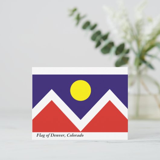 Denver-Flagge Postkarte (Stehend Vorderseite)