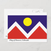Denver-Flagge Postkarte (Vorne/Hinten)