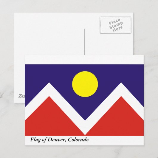 Denver-Flagge Postkarte (Vorne/Hinten)
