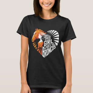 Denver Football Girl Herz-Shirt Colorado Game Day T-Shirt