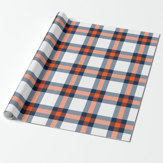 Denver Football Kariert Wrapping Paper Geschenkpapier (Ungerollt)