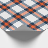 Denver Football Kariert Wrapping Paper Geschenkpapier (Ecke)