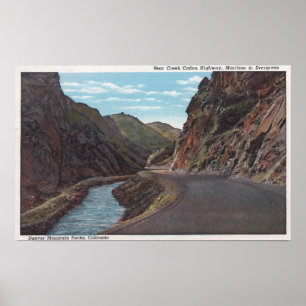 Denver-Gebirgspark, Co - Bärn-Nebenfluss-Schlucht Poster