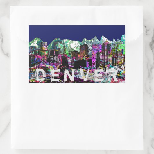 Denver Graffiti Rechteckiger Aufkleber (Tasche)