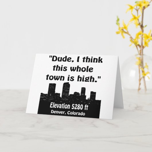 Denver High Town Karte (Gelbe Blume)