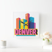 Denver In Design Quadratische Wanduhr (Zuhause)