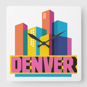 Denver In Design Quadratische Wanduhr