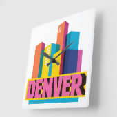 Denver In Design Quadratische Wanduhr (Winkel)