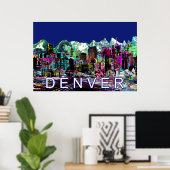 Denver in Graffiti Poster (Heimbüro)