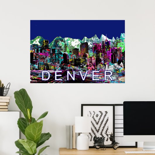 Denver in Graffiti Poster (Heimbüro)