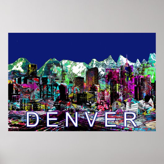 Denver in Graffiti Poster (Vorne)