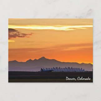 Denver International Airport Sunset Postcard Postkarte