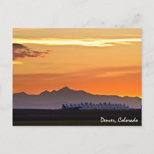 Denver International Airport Sunset Postcard Postkarte (Vorderseite)
